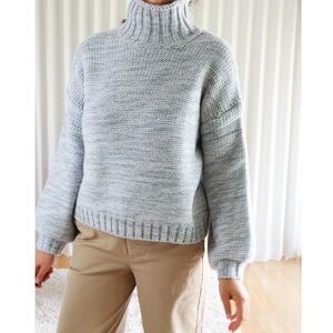 Alex Mill Abigail Turtleneck Wool Sweater in Arctic Size Large Gently Used